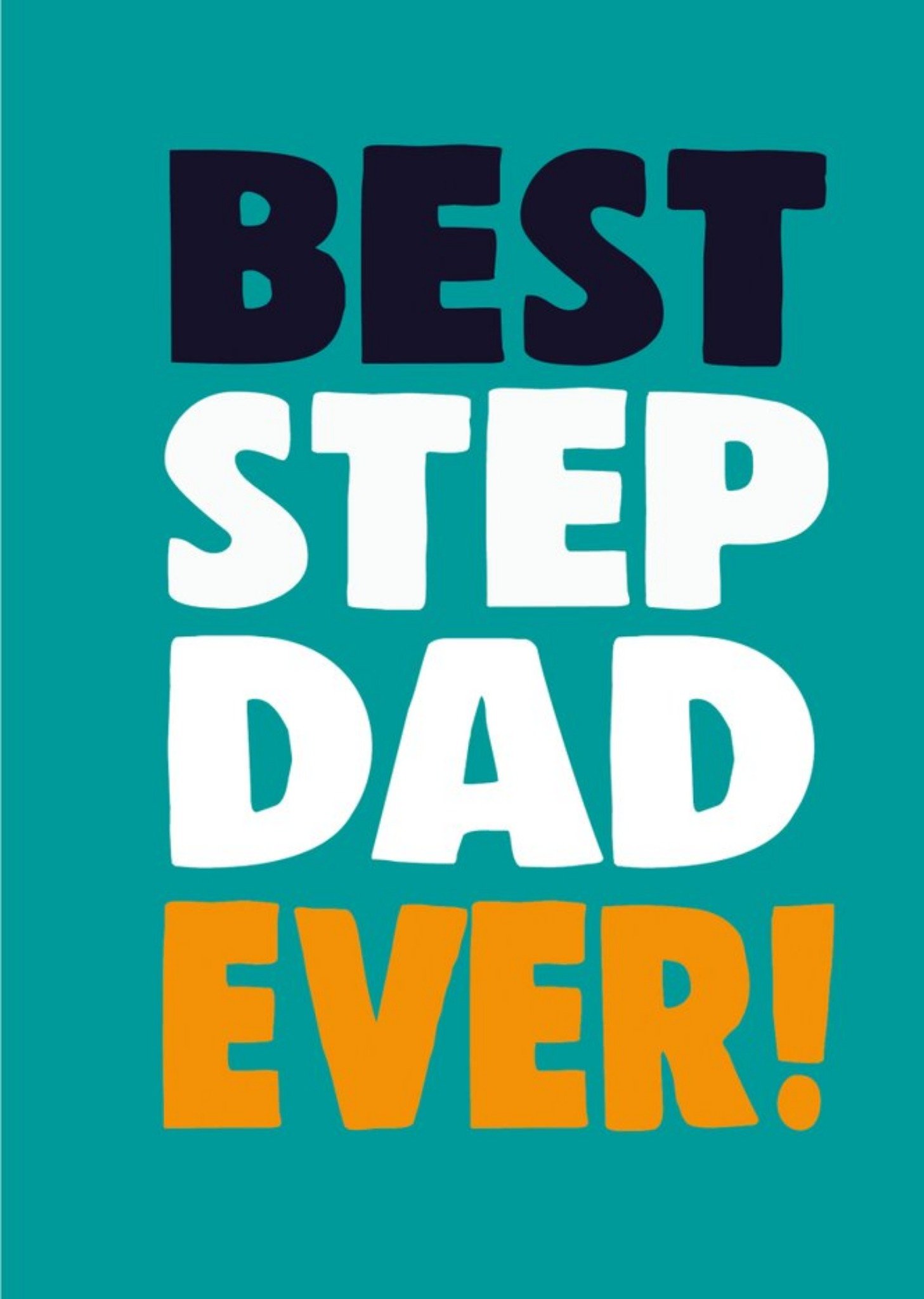 Moonpig Cheeky Chops Step Dad Typographic Card Ecard