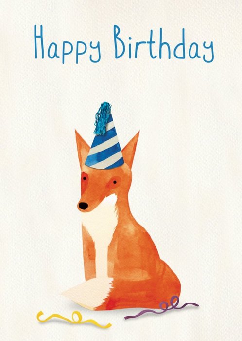 Fox Happy Birthday Card