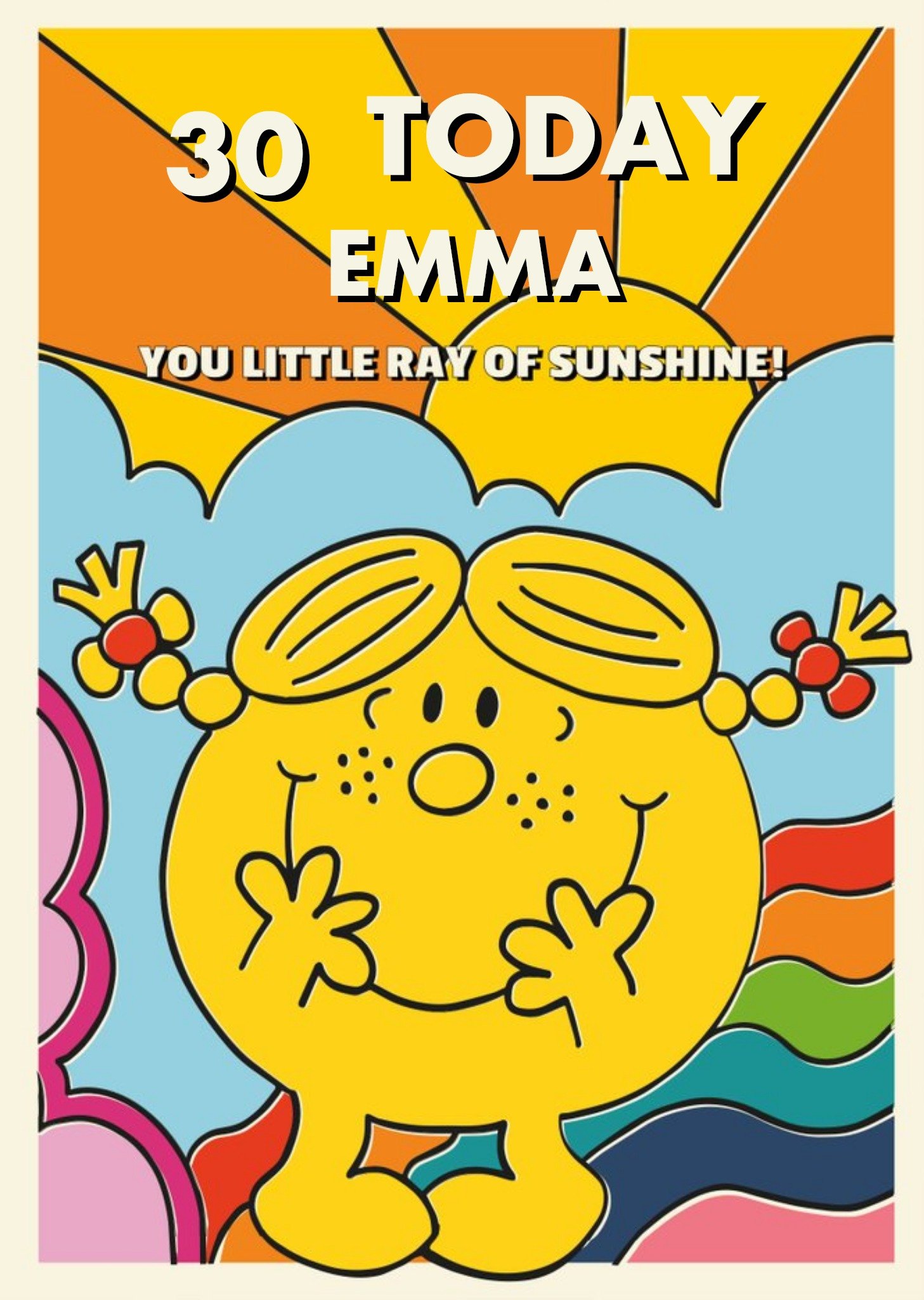 Other Mr Men Little Miss Sunshine 30 Today Birthday Card, Large