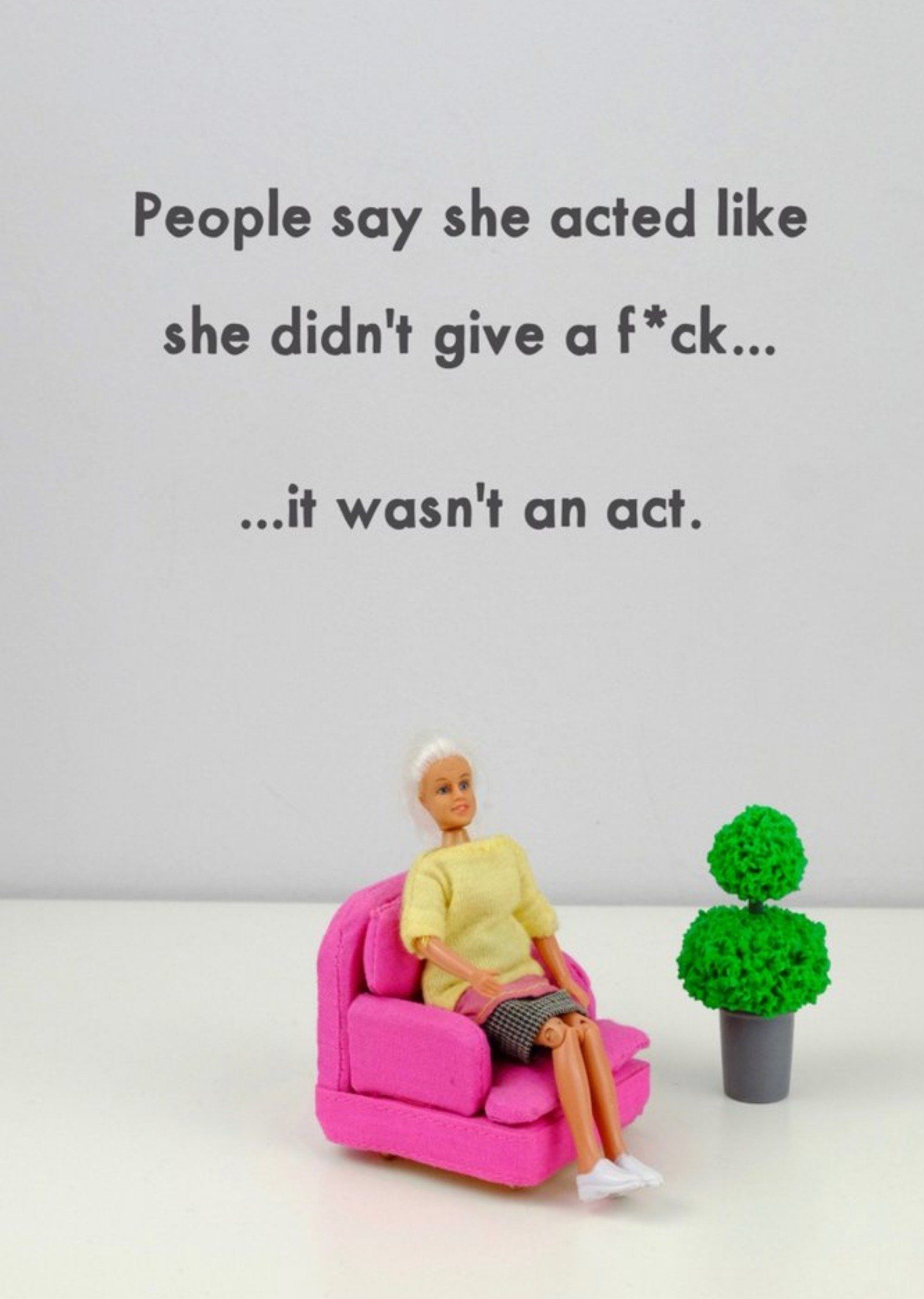 Bold And Bright Funny Rude Dolls It Wasnt An Act Card Ecard