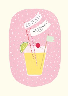 Delicious Cocktail Personalised Birthday Card