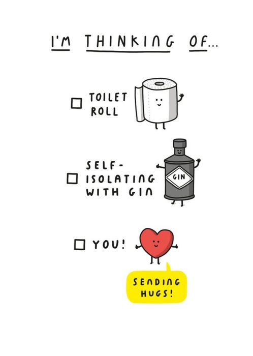 Mungo And Shoddy Funny Thinking Of You Self Isolation Card