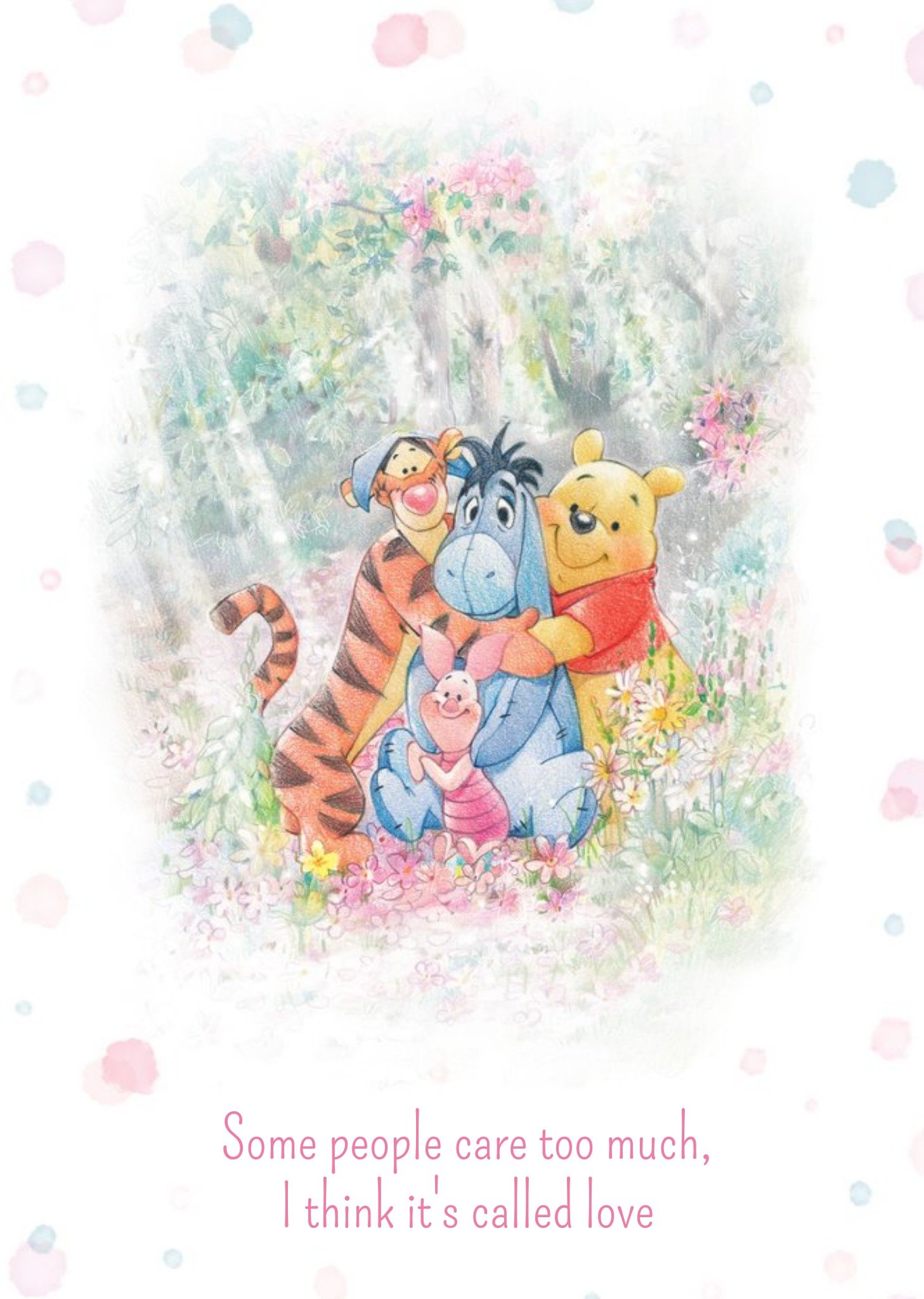 Disney Winnie The Pooh Some People Care Too Much Personalised Card Ecard
