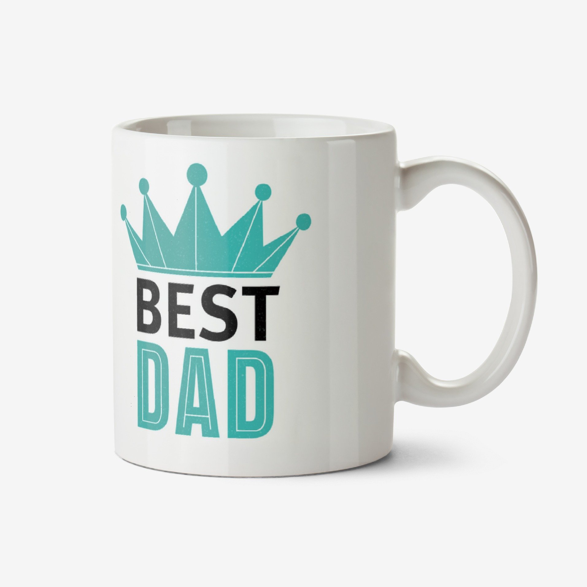 Moonpig Crown On Best Dad Typographic Crown Photo Upload Mug Ceramic Mug