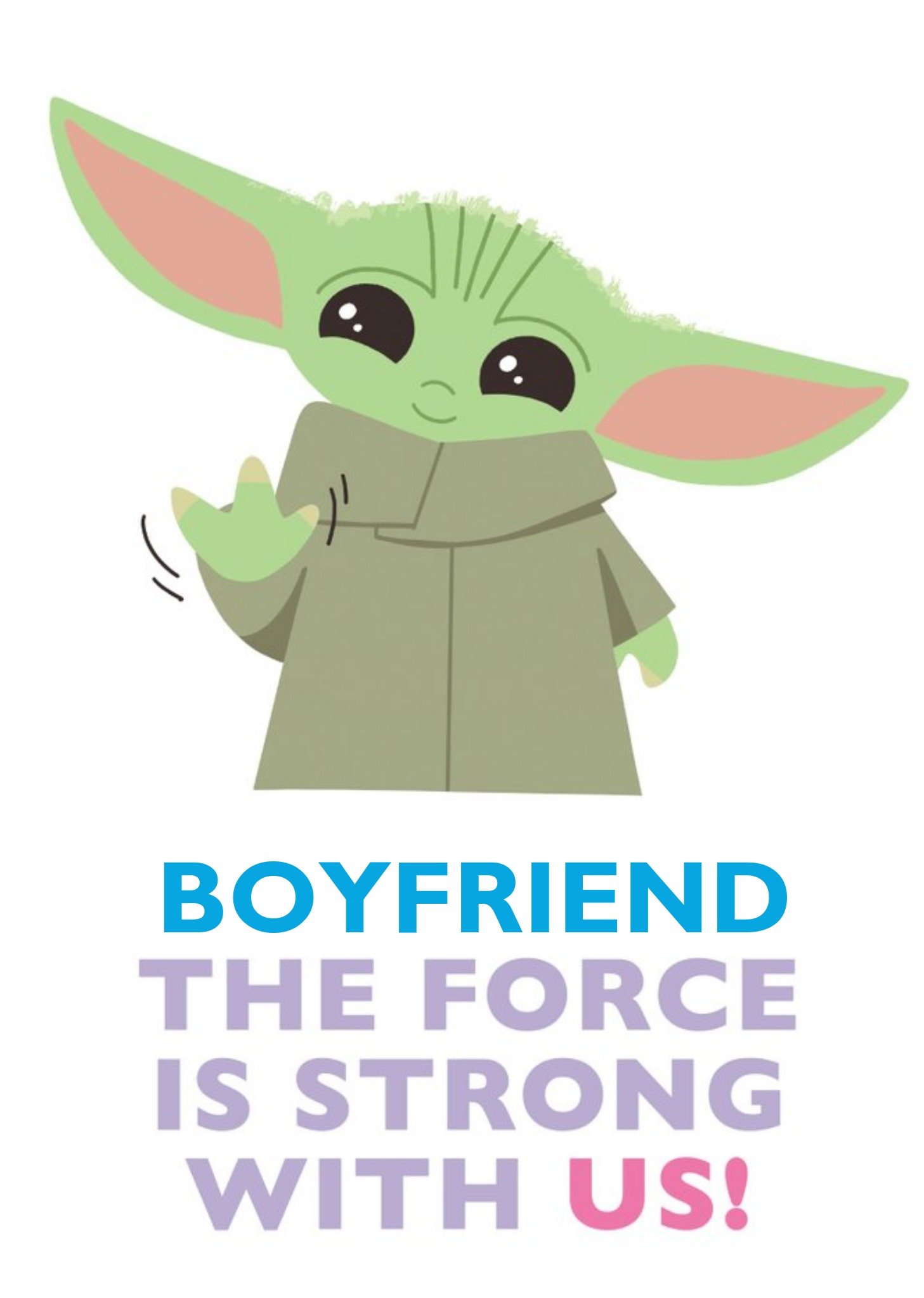 Disney Star Wars The Mandalorian Valentines Personalised Card The Force Is Strong With Us Ecard