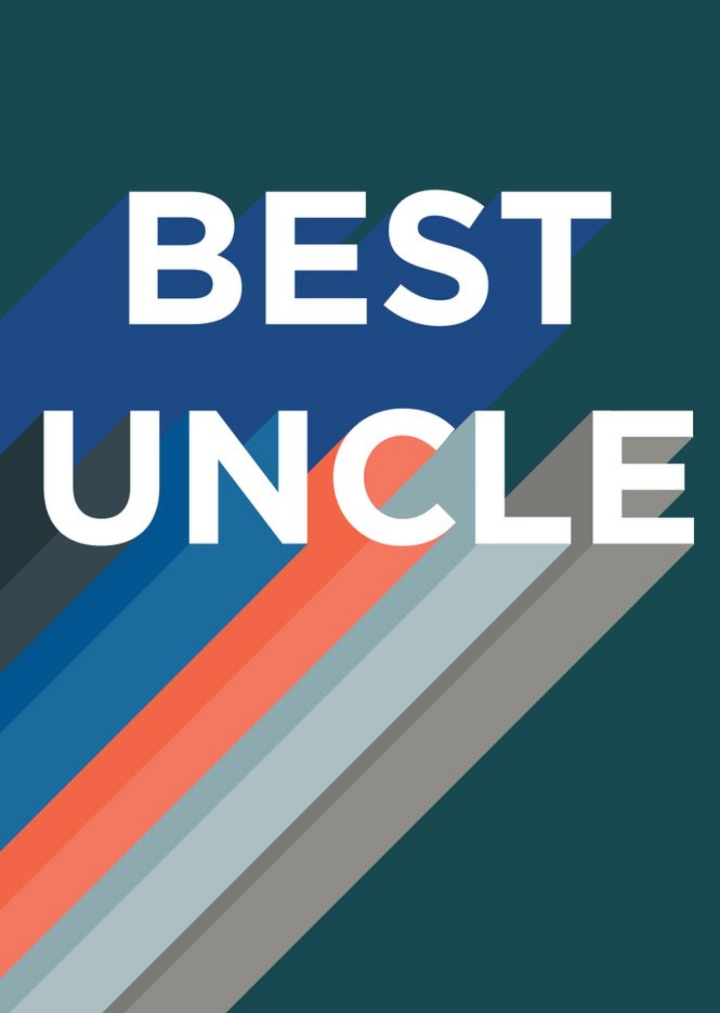 Typographic Best Uncle Card Ecard