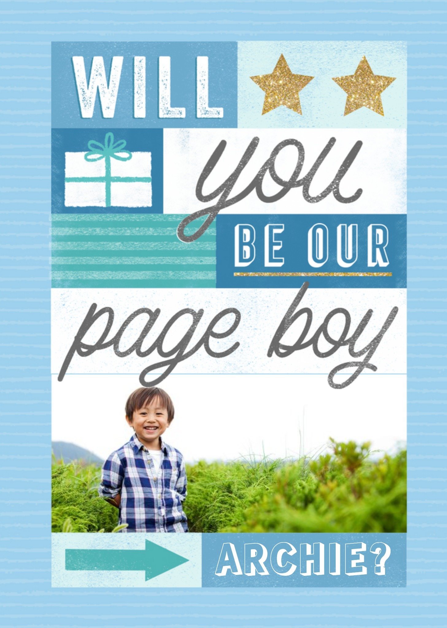 Studio Sundae Will You Be Our Page Boy Photo Upload Wedding Card Ecard