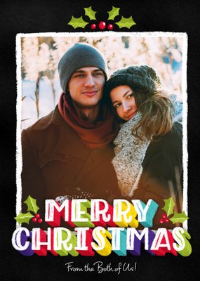 Dusty Merry Christmas Photo Upload Card