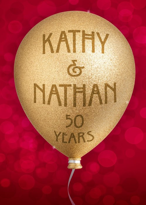 Personalised 50th Anniversary Card