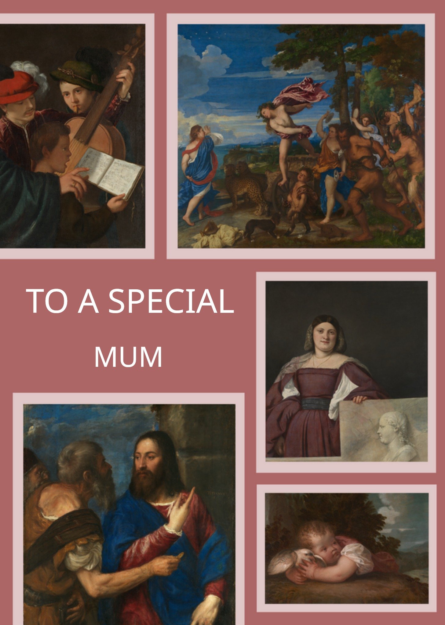 The National Gallery Artist Titian Special Mum Birthday Card, Large