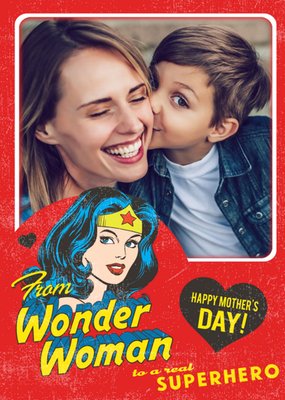 Wonder Woman To A Superhero Happy Mother's Day Photo Card