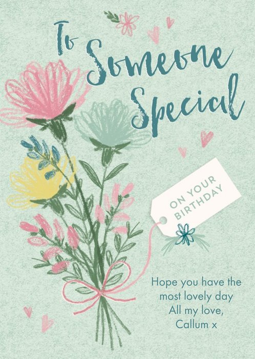To Someone Special on your Birthday floral card