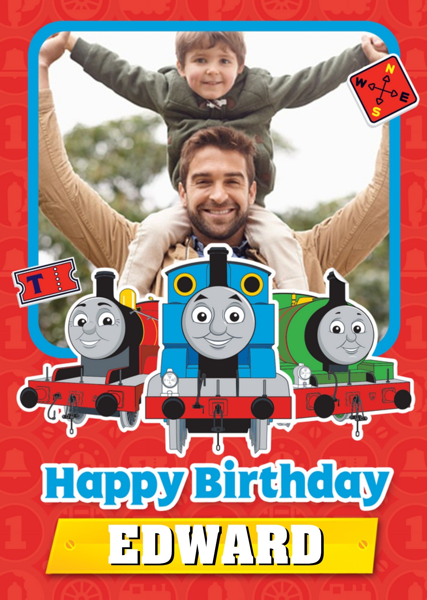 Thomas & Friends Thomas And Friends Photo Upload Birthday Card, Large