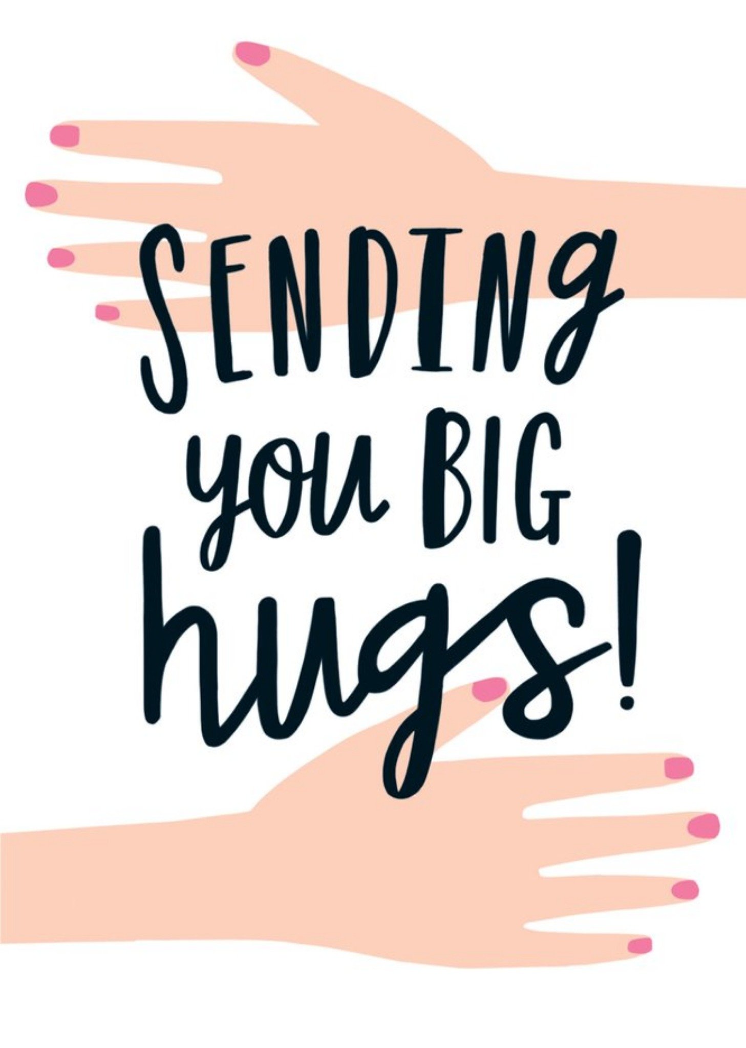 Sadler Jones Sending You Big Hugs Typographic Card Ecard