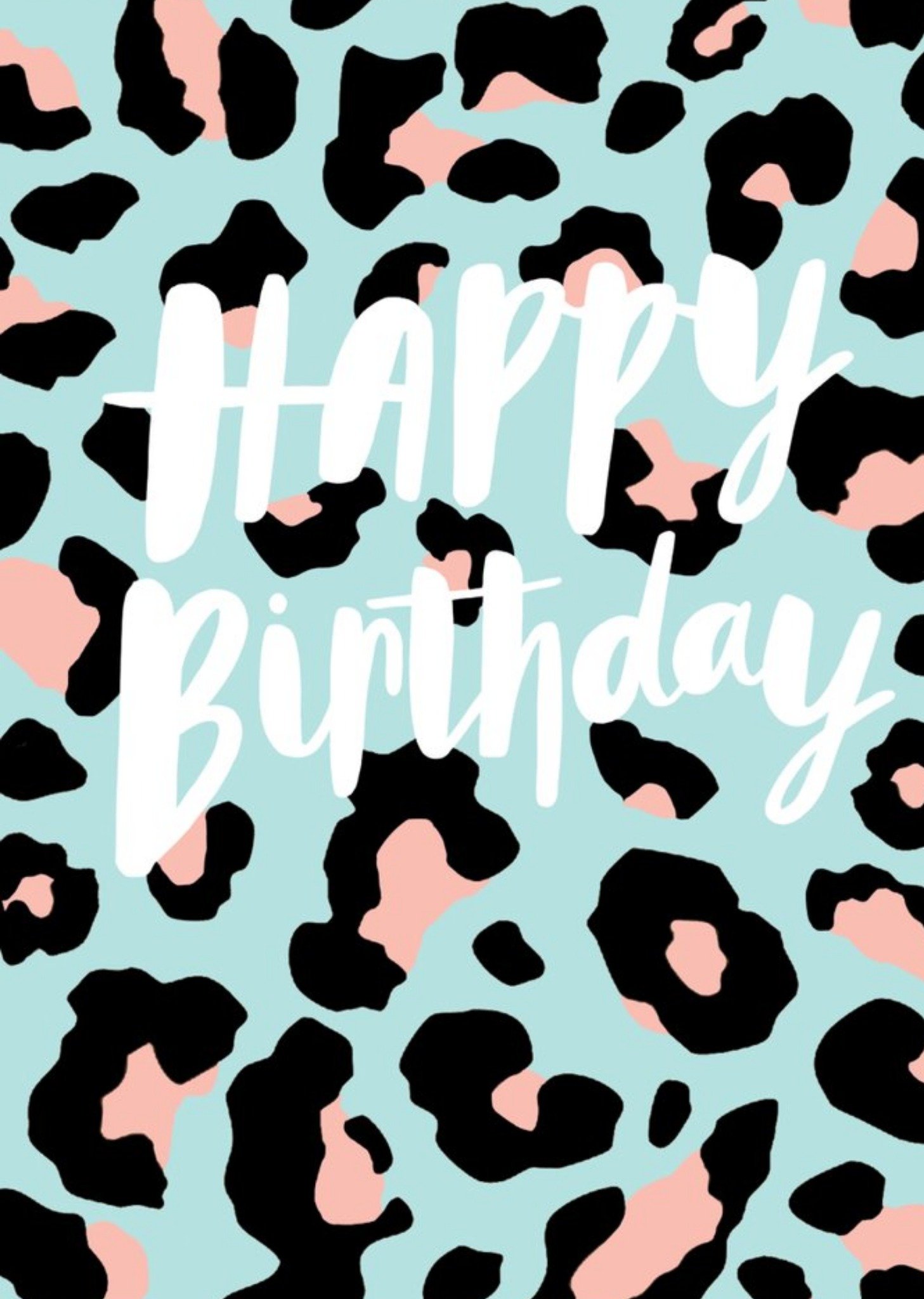 Sadler Jones Abstract Leopard Print Happy Birthday Card, Large