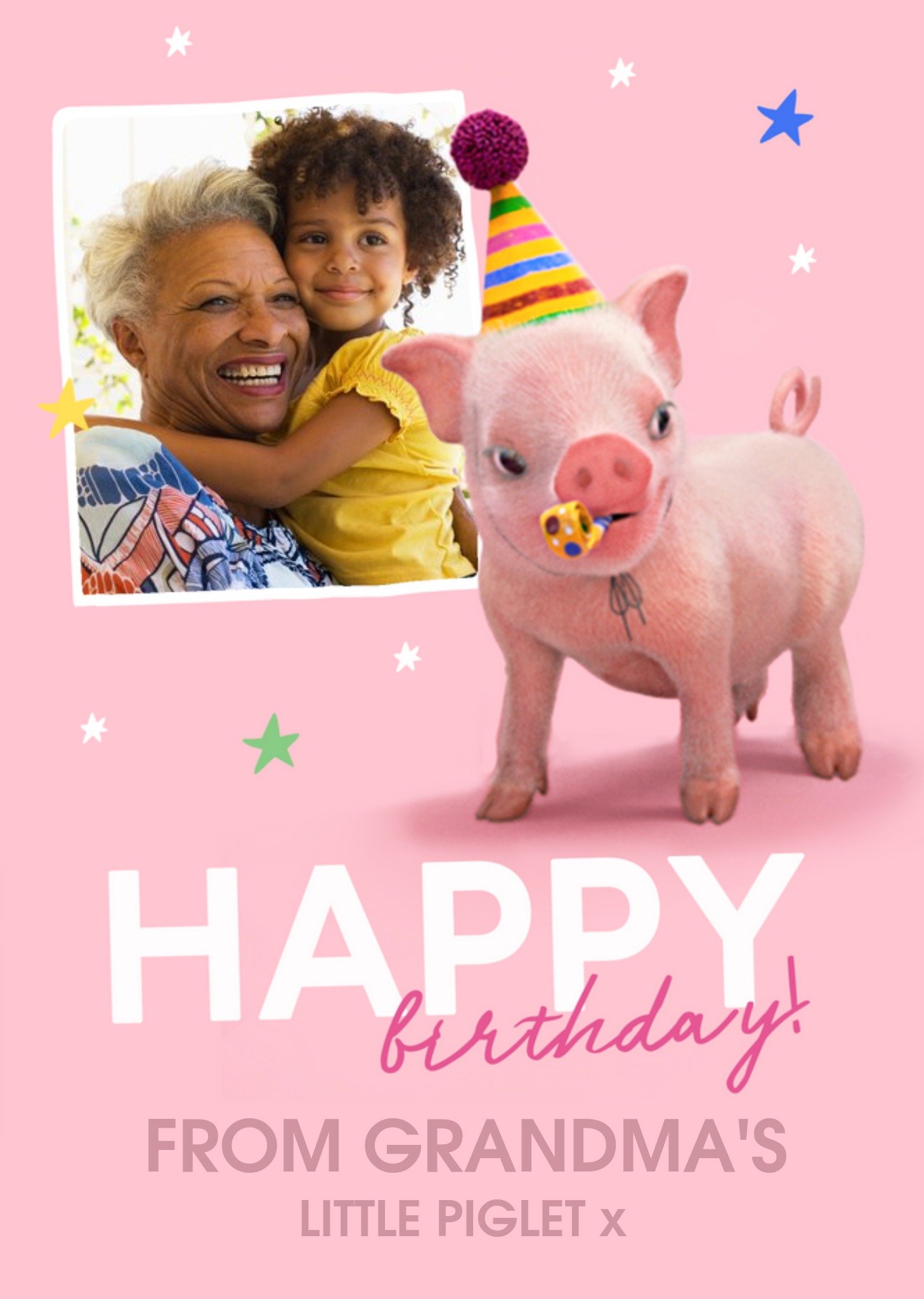 s Dinosaur Pig From Grandma's Little Piglet Photo Upload Bithday Card Ecard