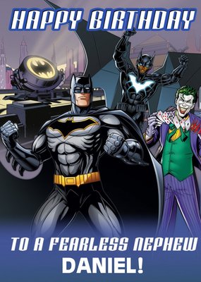Illustrated Fearless Nephew Batman Birthday Card
