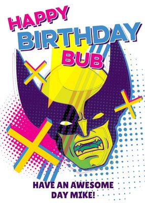 Marvel Xmen Happy Birthday Bub Card