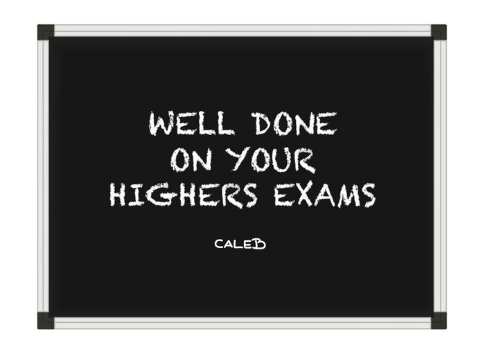 Chalkboard Highers Exams Results Congratulations Card