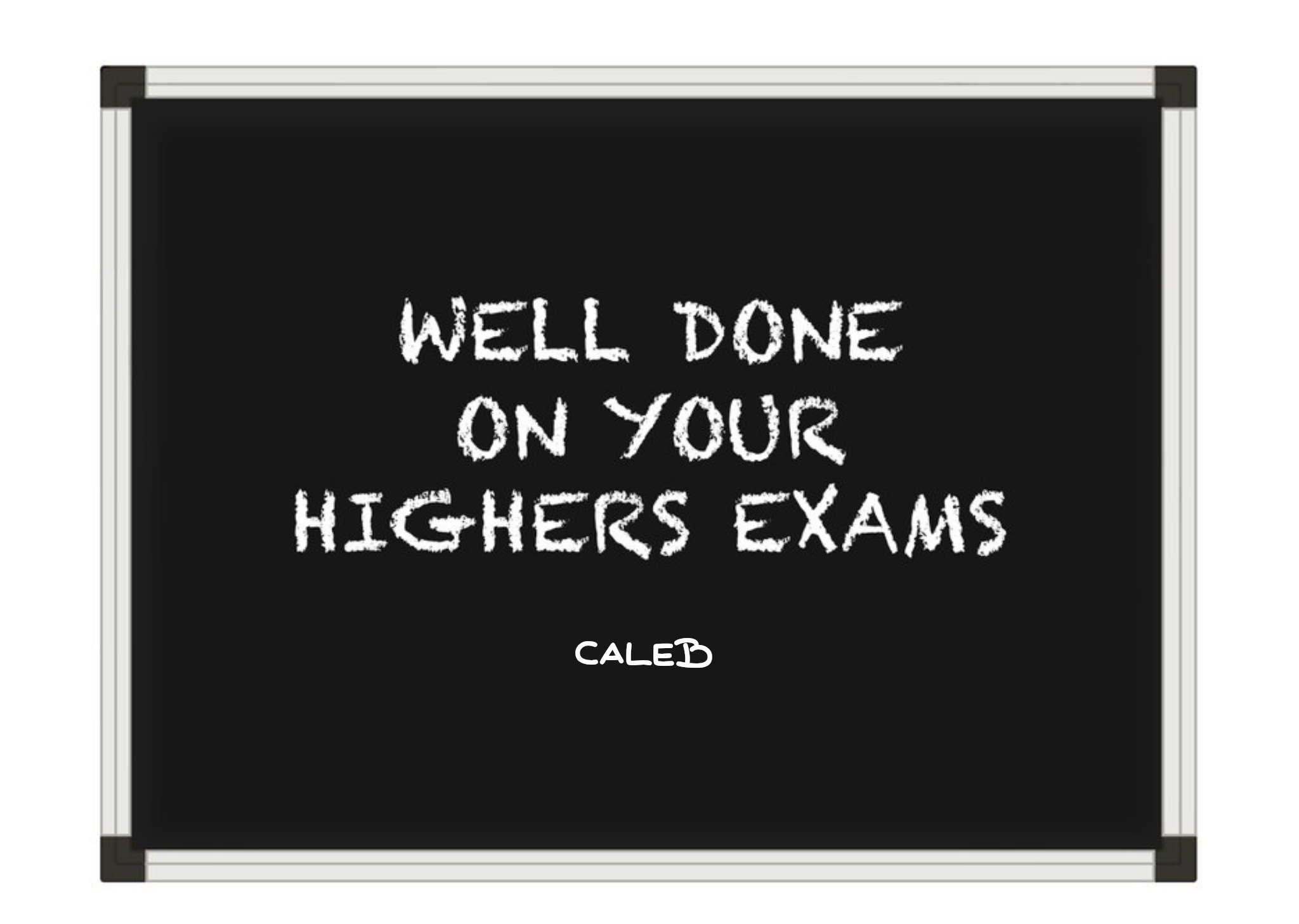 Moonpig Chalkboard Highers Exams Results Congratulations Card Ecard