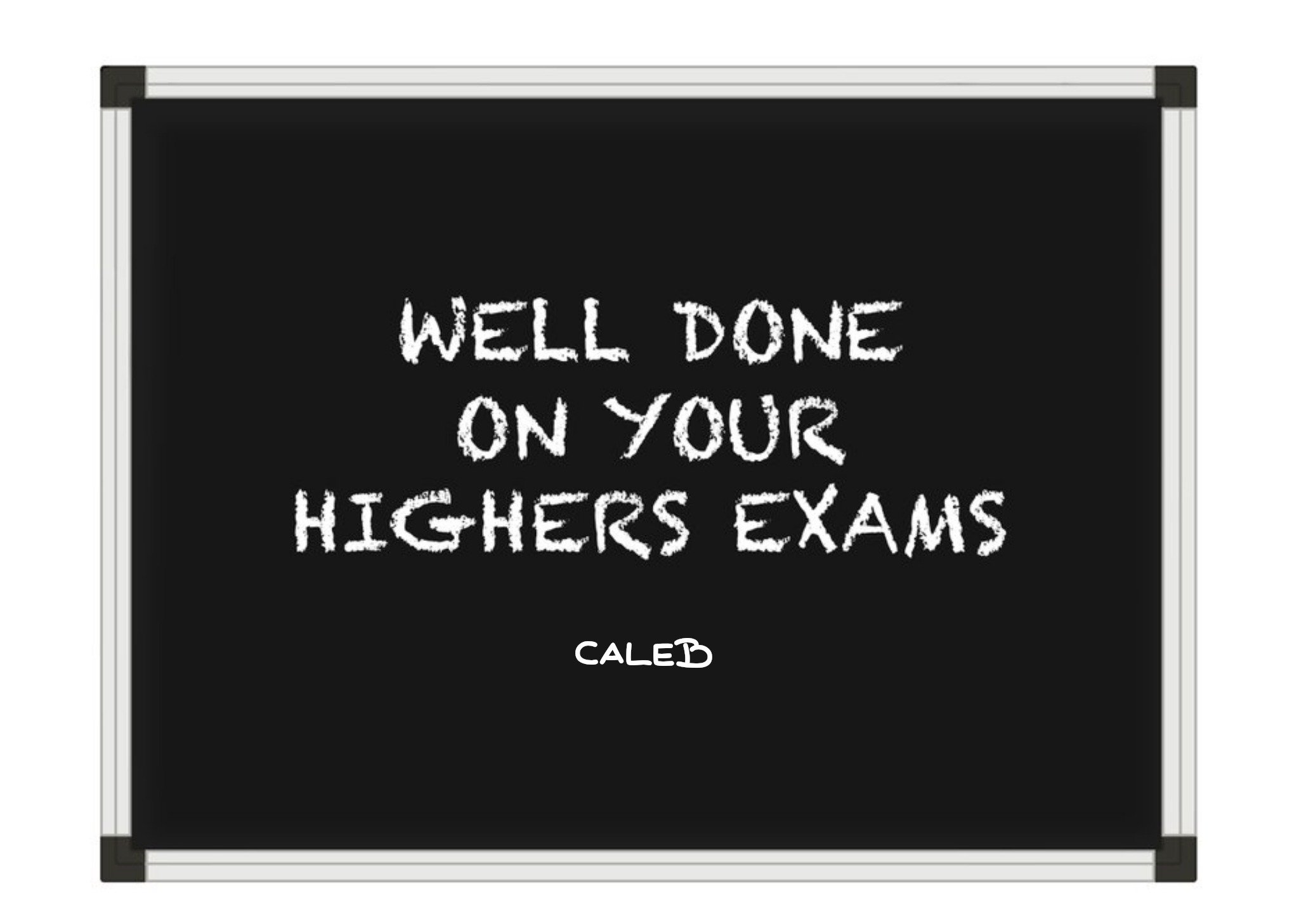 Chalkboard Highers Exams Results Congratulations Card Ecard