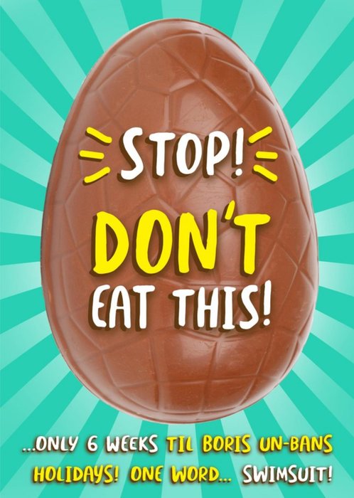 Easter Egg Stop Don't Eat This Funny Easter Card