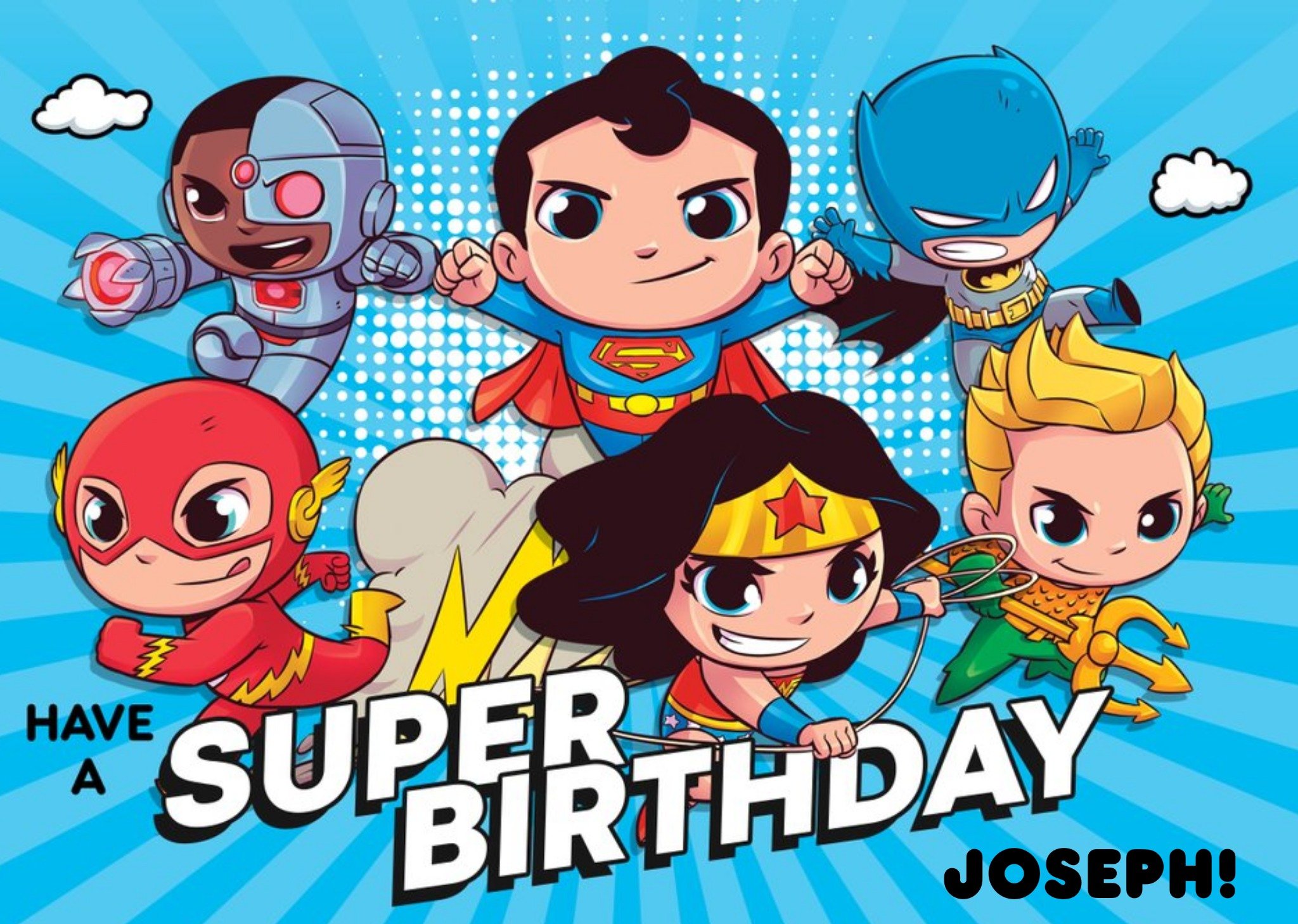 Other Kids Dc Super Friends Birthday Card, Large