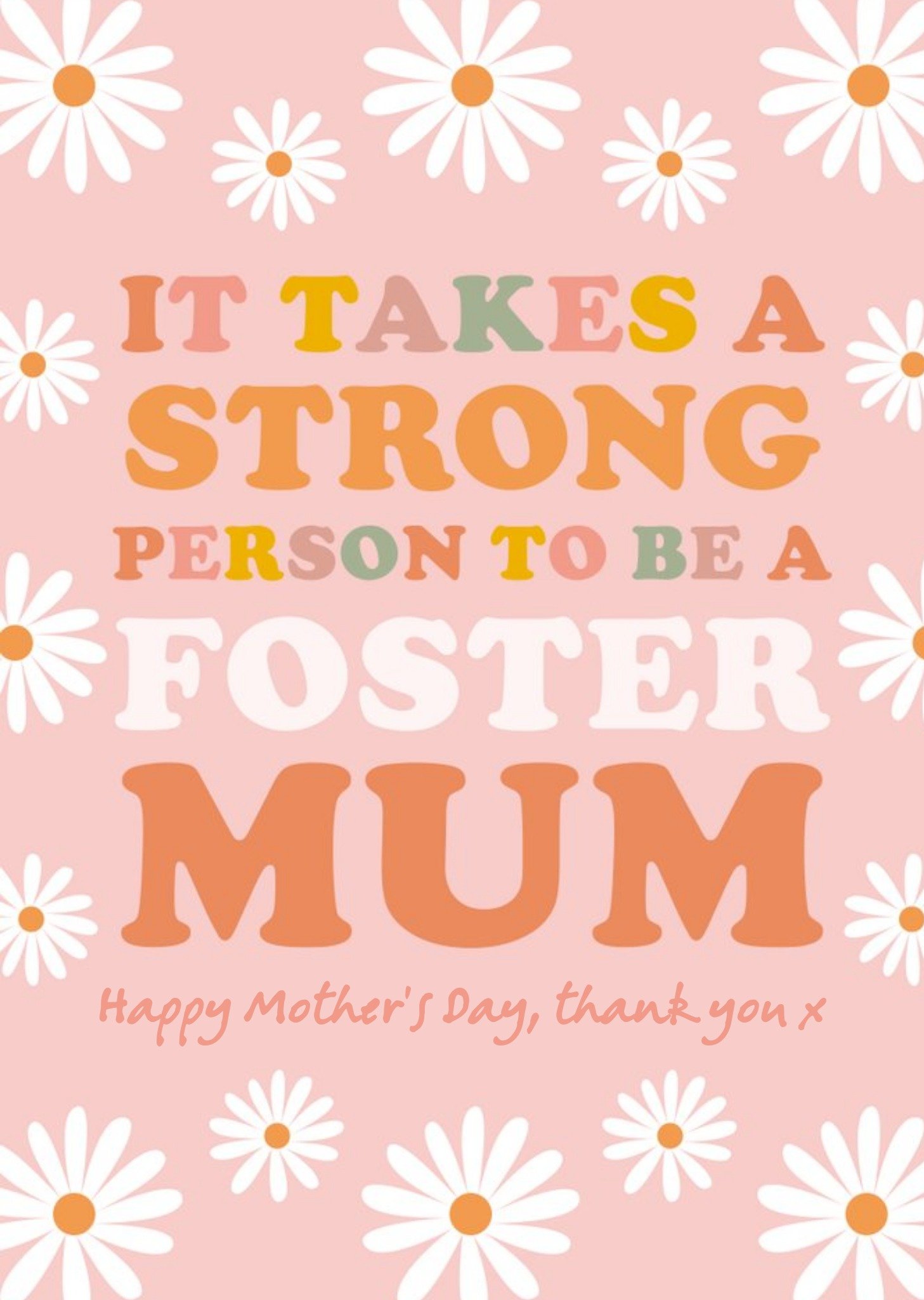 It Takes A Strong Person To Be A Foster Mum Mother's Day Card Ecard