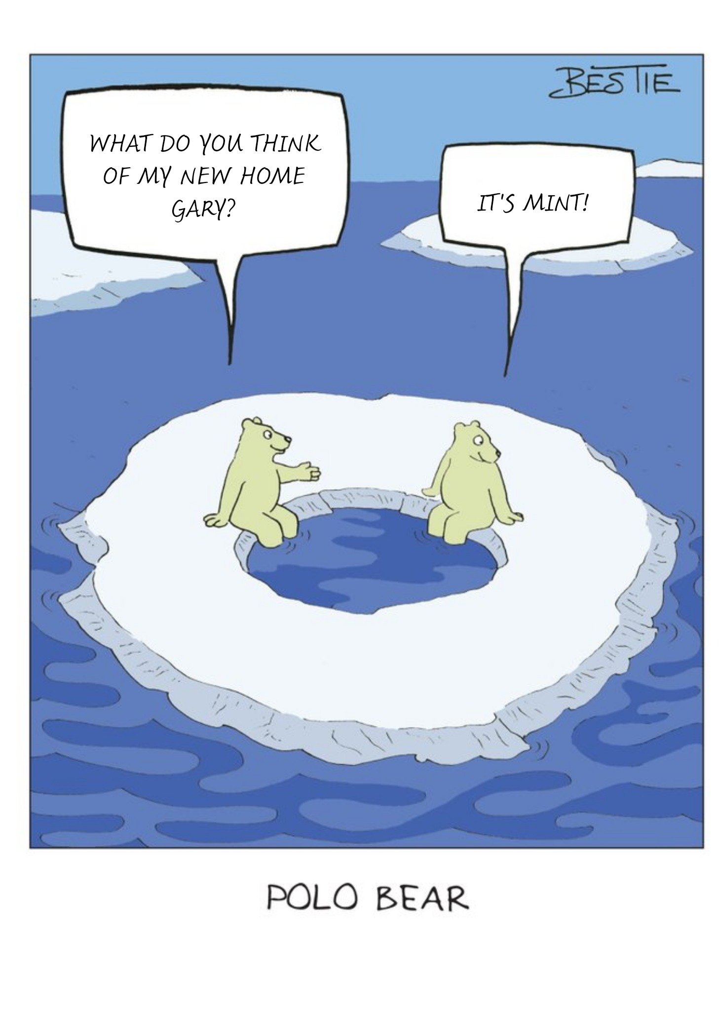 Polar Bears Arctic Circle Funny Personalised Birthday Card Ecard