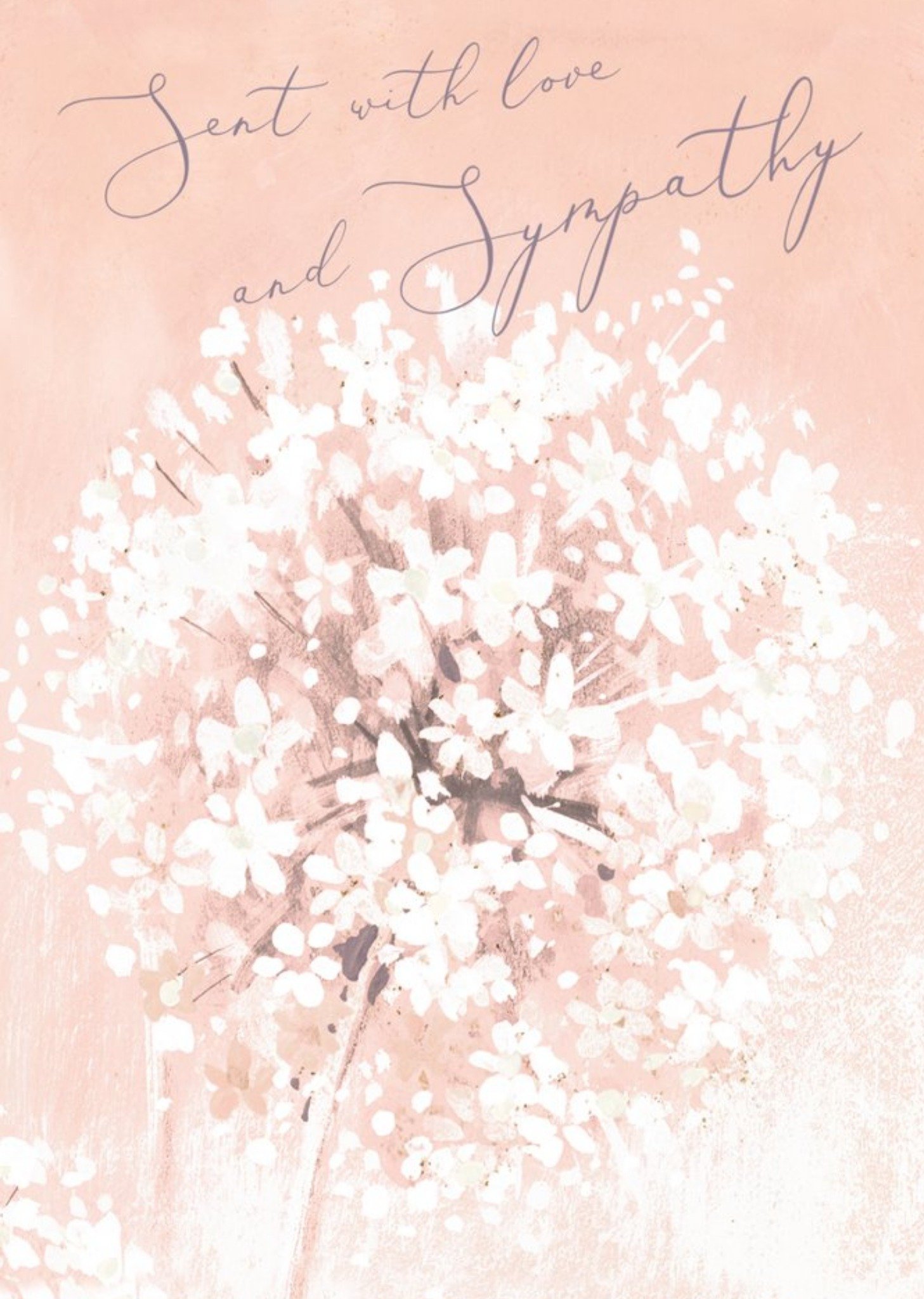 Moonpig Sent With Love And Sympathy Dandilion Card, Large