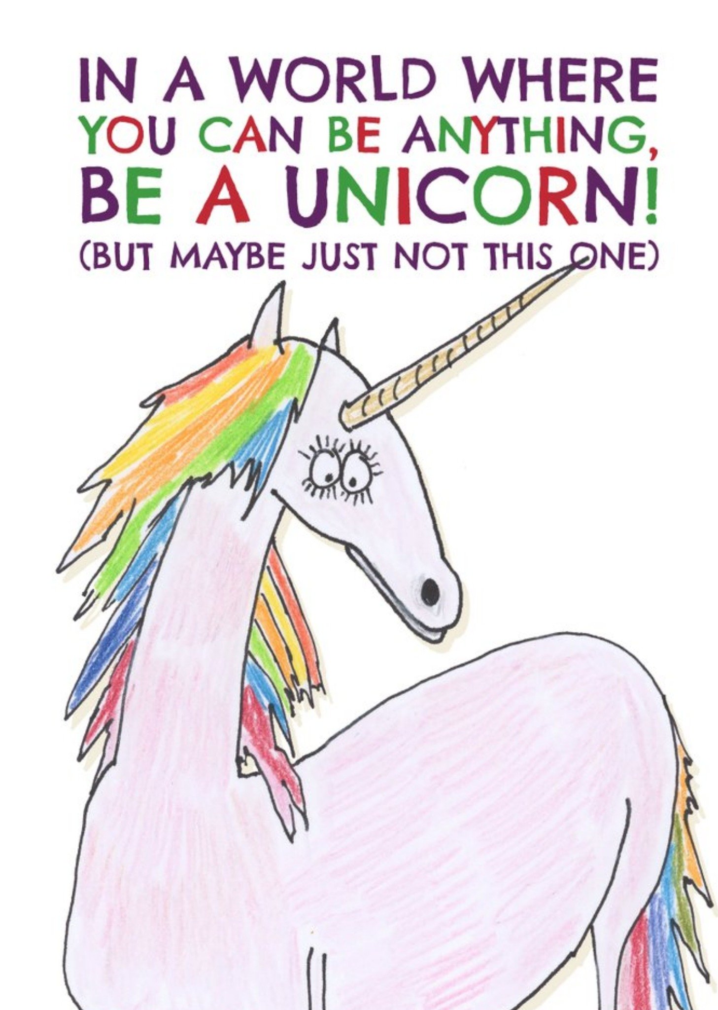 Hercule Van Wolfwinkle Be A Unicorn (Maybe Not This One) Card Ecard