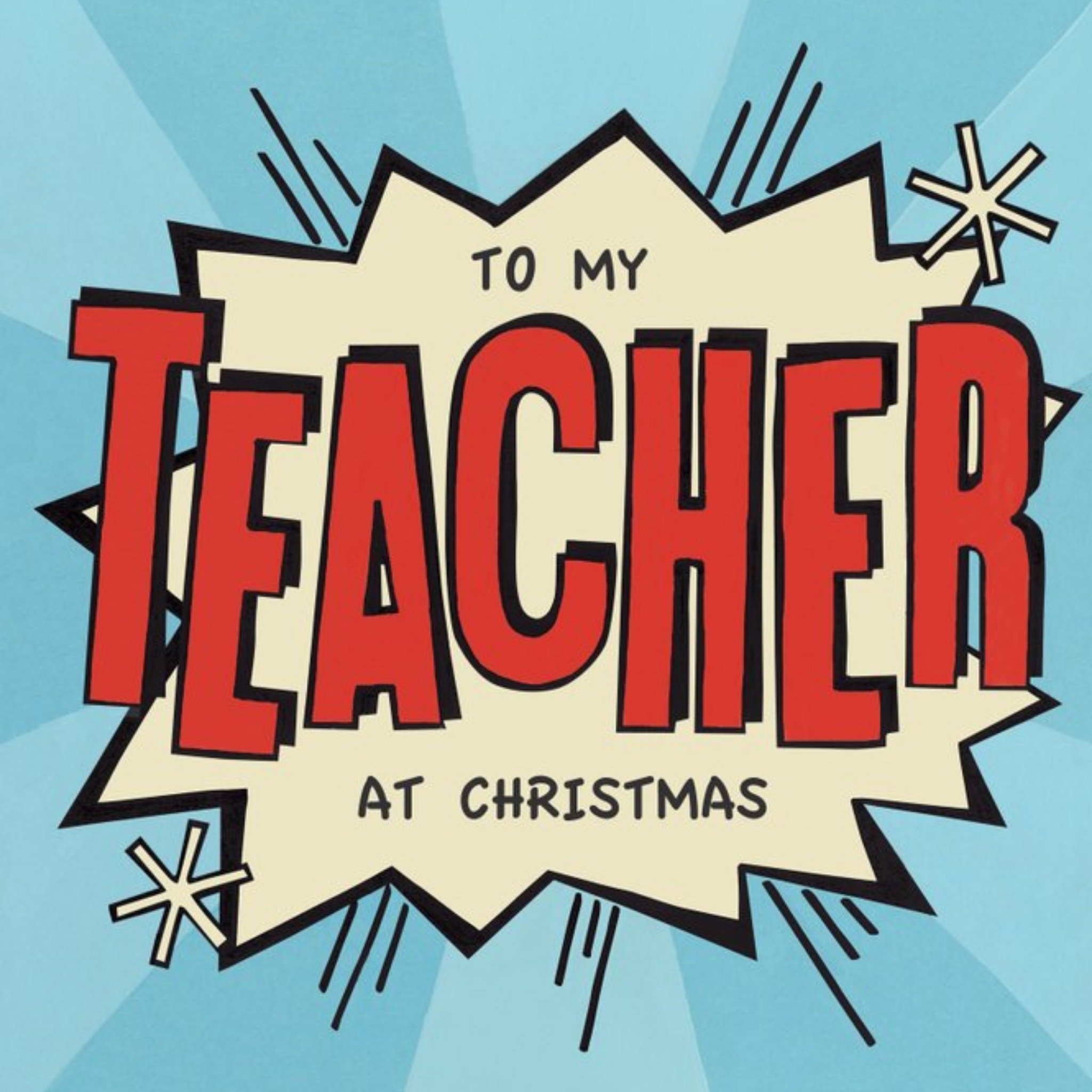 Moonpig Christmas Card - Teacher, Square