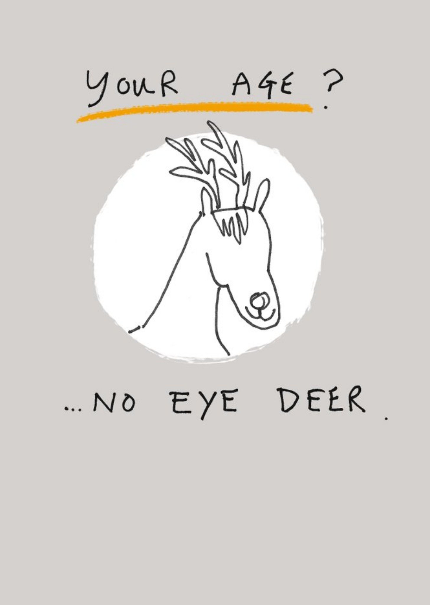 Felt Studios Funny Illustrated Deer Pun Birthday Card Ecard