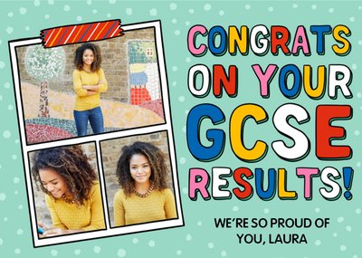 Congrats On Your GCSE Results Photo Upload Card