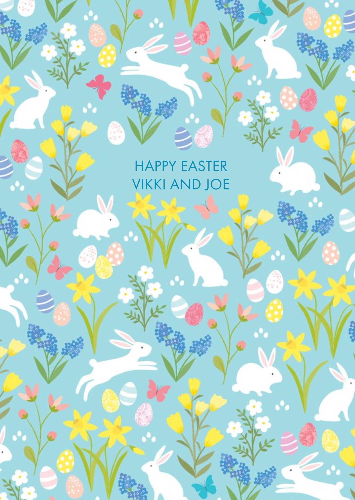 Easter Day Card - Happy Easter - Easter Eggs - Bunnies Ecard