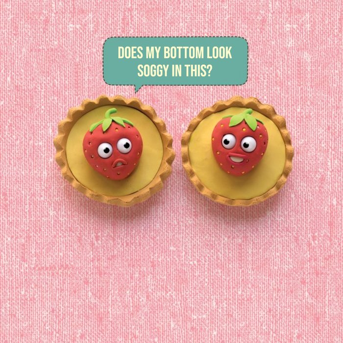 Strawberry Tarts Personalised Happy Birthday Card