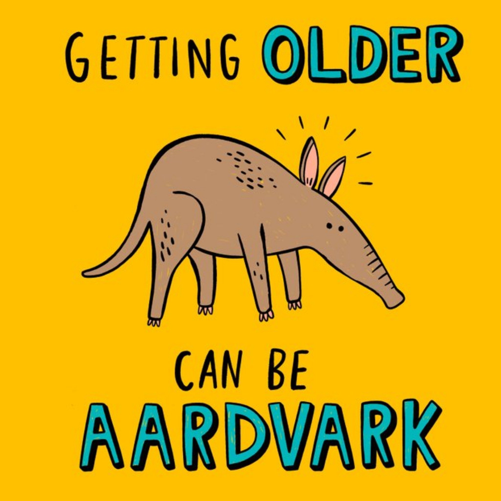 Moonpig Getting Older Can Be Aardvark Card, Square