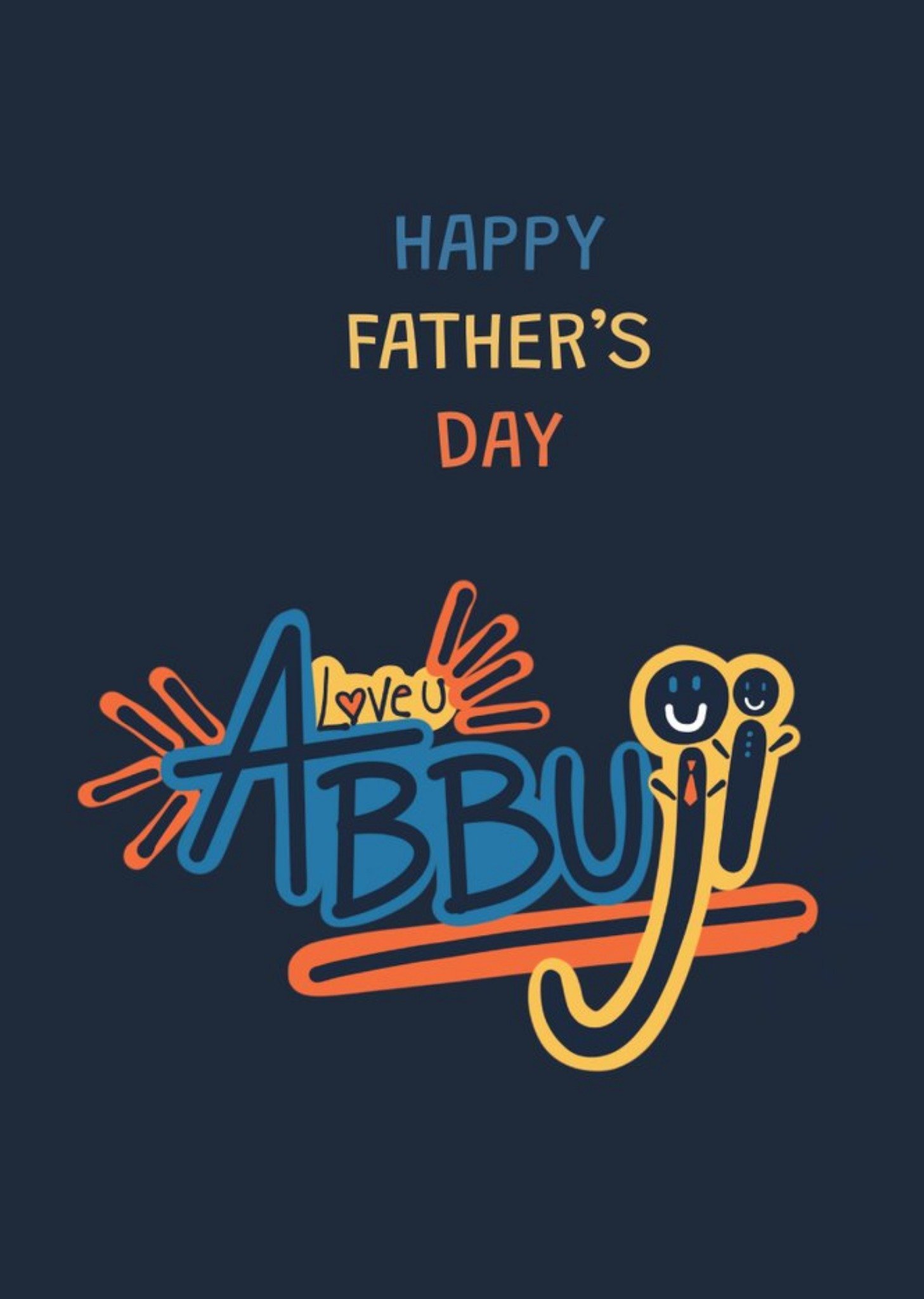 Love You Abbuji Father's Day Card Ecard