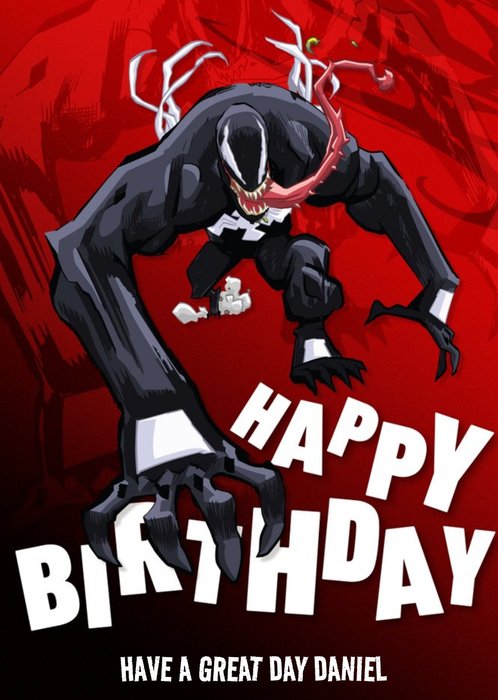Marvel Venom Character Birthday Card