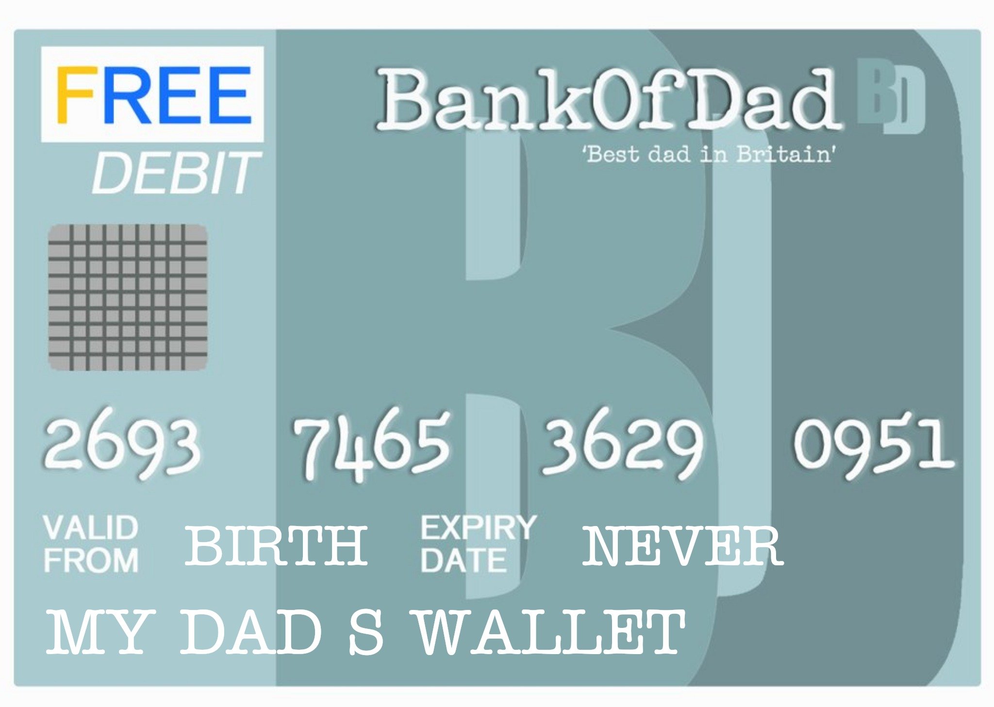 Bank Of Dad Card