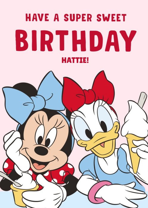 Disney Minnie Mouse And Daisy Duck Super Sweet Birthday Card