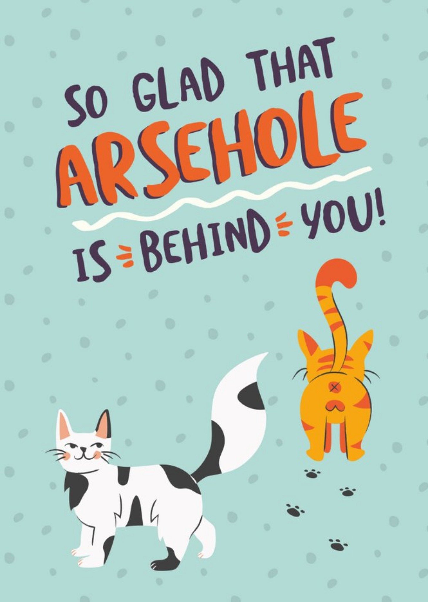 Friends Banter Illustration Funny Cats Divorce Animals Rude Pun Card