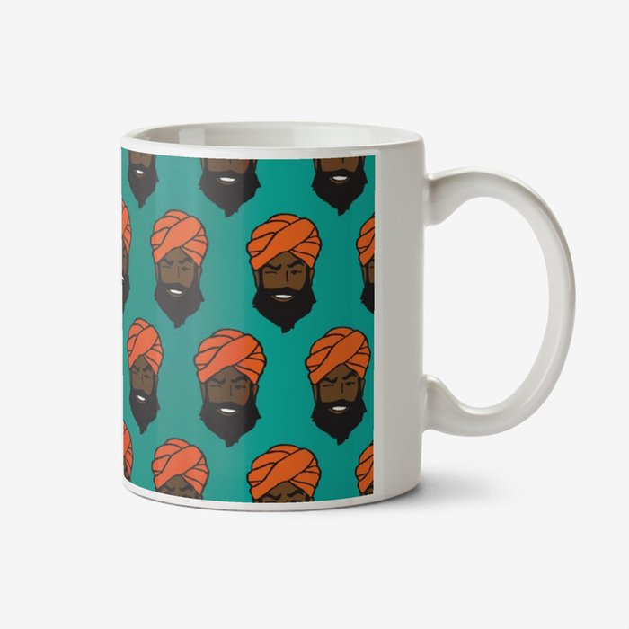 Bright Graphic Illustration Of A Sikh Dude Mug