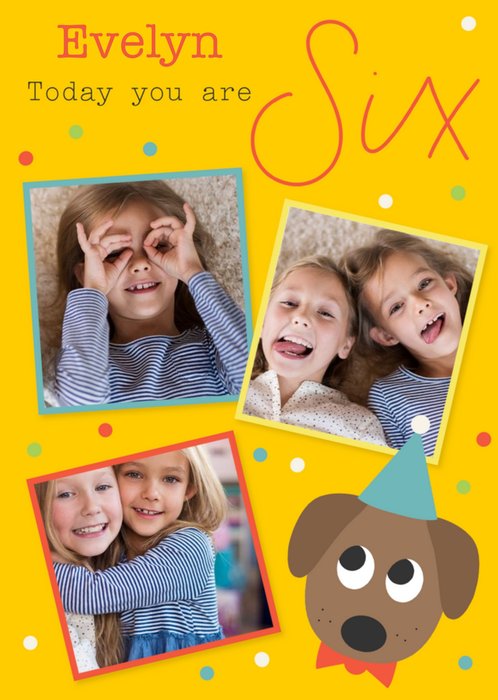 Scatterbrain Today You Are Six Birthday Card