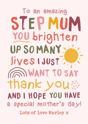 Colourful Childlike Handwritten Typography Special Mother's Day Card