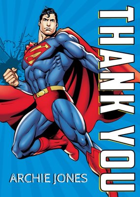 Superman Flying Personalised Thank You Card