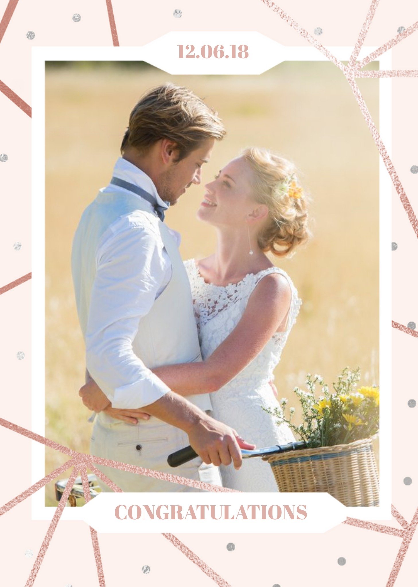 Moonpig Wedding Card - Wedding Day - Congratulations - Photo Upload Ecard