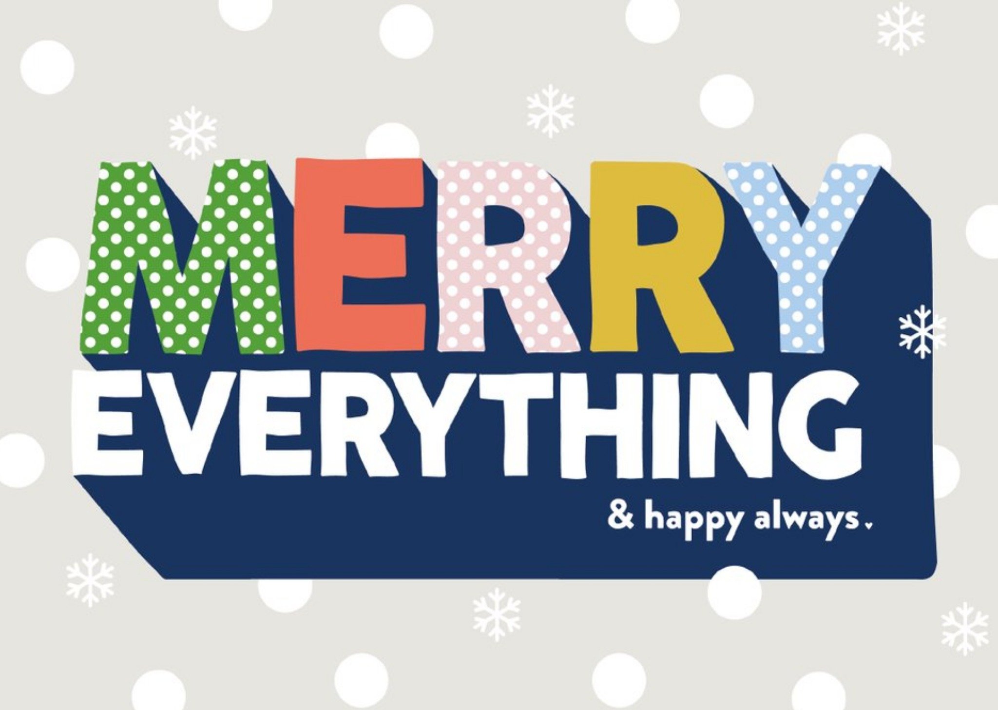 Moonpig Merry Everything Christmas Card Ecard