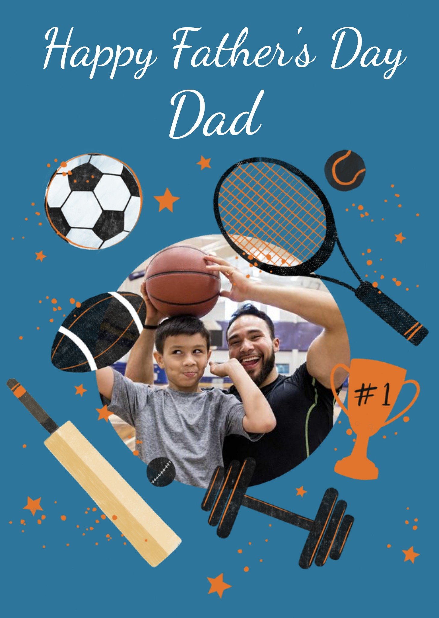 Moonpig Featuring Dad Themed Illustrations Photo Upload Father's Day Card Ecard