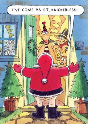 St Knickerless Christmas Card